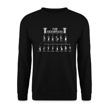 Greek Mythology Ancient Greek God - Unisex Sweatshirt - black - Front - Alina (178cm) & Michal (187cm)