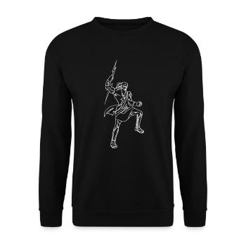 Zeus Greek Mythology Greek God - Unisex Sweatshirt - black - Front - Alina (178cm) & Michal (187cm)