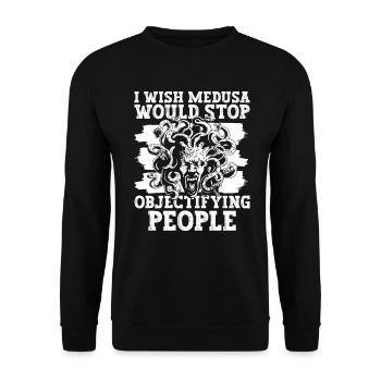 Greek Mythology Ancient Greek God - Unisex Sweatshirt - black - Front - Alina (178cm) & Michal (187cm)