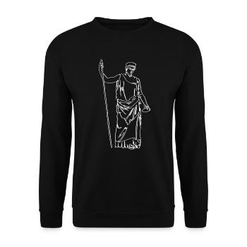 Hera Greek Mythology Greek God - Unisex Sweatshirt - black - Front - Alina (178cm) & Michal (187cm)