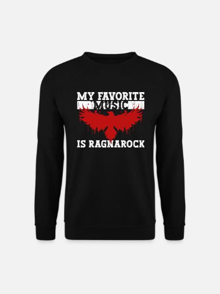 Meine Lieblingsmusik Ragnarock Nordisch Wikinger - Unisex Pullover - Schwarz