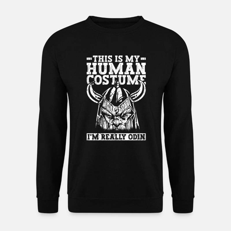 Nordische Mythologie din Wikinger Nordisch - Unisex Pullover - Schwarz