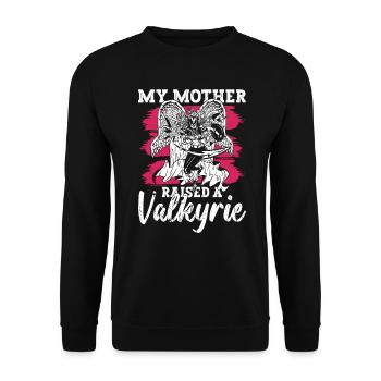 Ma mère a élevé une Valkyrie Nordic Vikings - Sweat-shirt Unisexe - noir - Devant - Alina (178cm) & Michal (187cm)