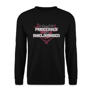 Schildmaid Nordische Mythologie Wikinger Nordisch - Unisex Pullover - Schwarz - Vorne - Alina (178cm) & Michal (187cm)