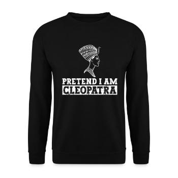 Ich bin Kleopatra - Ägyptische Mythologie - Altes - Unisex Pullover - Schwarz - Vorne - Alina (178cm) & Michal (187cm)