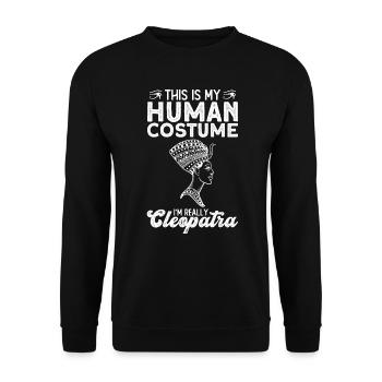 Kleopatra Ägyptische Mythologie Altes Ägypten - Unisex Pullover - Schwarz - Vorne - Alina (178cm) & Michal (187cm)
