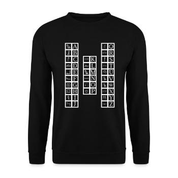 Hiéroglyphes Mythologie égyptienne Égypte ancienne - Sweat-shirt Unisexe - noir - Devant - Alina (178cm) & Michal (187cm)