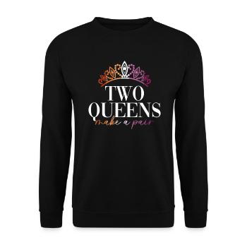 Lesbian Wedding Lesbian Gay Transsexual - Unisex Sweatshirt - black - Front - Alina (178cm) & Michal (187cm)
