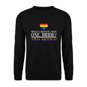 Lesbian Wedding Lesbian Gay Transsexual - Unisex Sweatshirt - black - Front - Alina (178cm) & Michal (187cm)