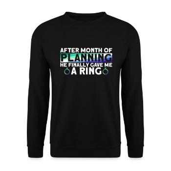 Gay Groom Gay Wedding Gay - Unisex Sweatshirt - black - Front - Alina (178cm) & Michal (187cm)