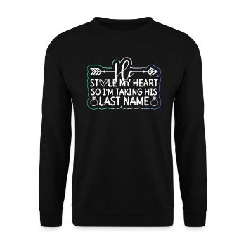 Gay Groom Gay Wedding Gay - Unisex Sweatshirt - black - Front - Alina (178cm) & Michal (187cm)