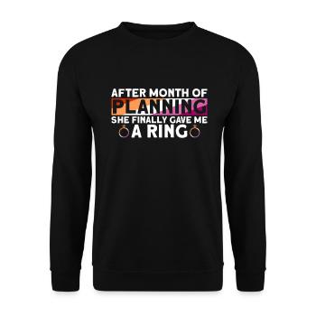 Lesbian Wedding Lesbian Gay Transsexual - Unisex Sweatshirt - black - Front - Alina (178cm) & Michal (187cm)