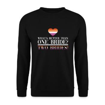 Lesbian Wedding Lesbian Gay Transsexual - Unisex Sweatshirt - black - Front - Alina (178cm) & Michal (187cm)