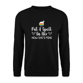 Lesbische Hochzeit Lesben Homosexuell Transsexuell - Unisex Pullover - Schwarz - Vorne - Alina (178cm) & Michal (187cm)