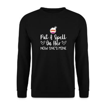 Lesbische Hochzeit Lesben Homosexuell Transsexuell - Unisex Pullover - Schwarz - Vorne - Alina (178cm) & Michal (187cm)