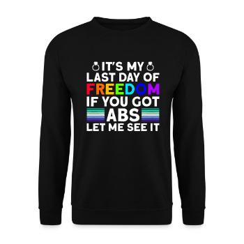 Gay Groom Gay Wedding Gay - Unisex Sweatshirt - black - Front - Alina (178cm) & Michal (187cm)