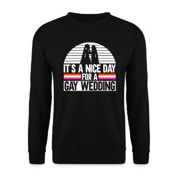 Lesbian Wedding Lesbian Gay Transsexual - Unisex Sweatshirt - black - Front - Alina (178cm) & Michal (187cm)