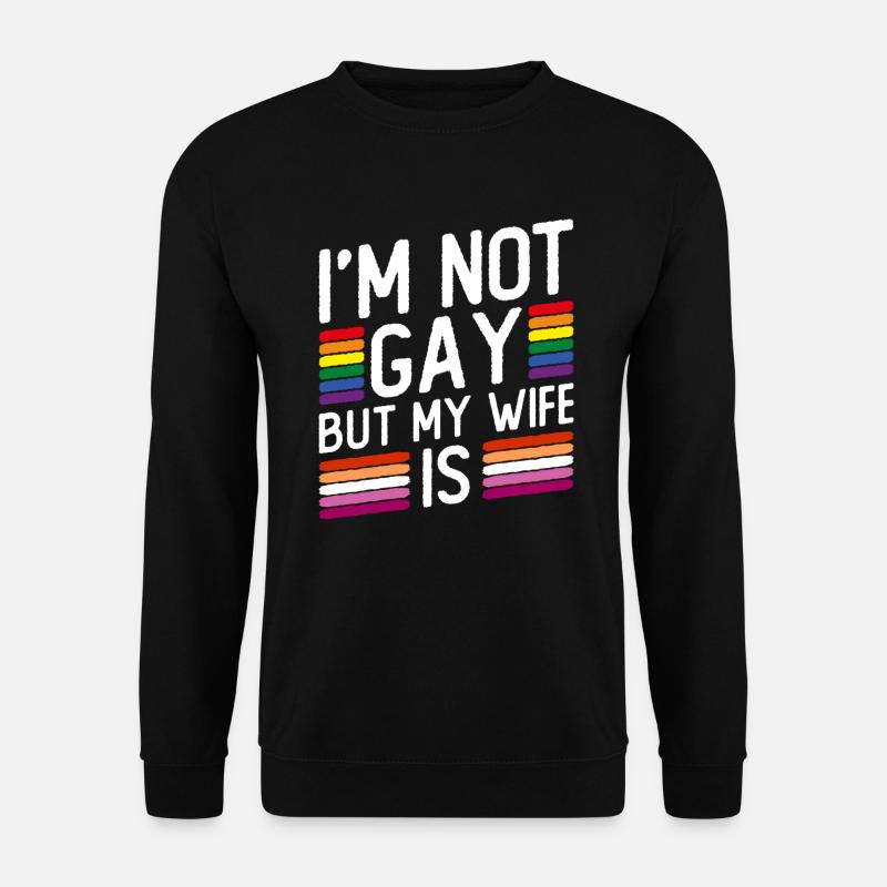 Lesbische Hochzeit Lesben Homosexuell Transsexuell - Unisex Pullover - Schwarz