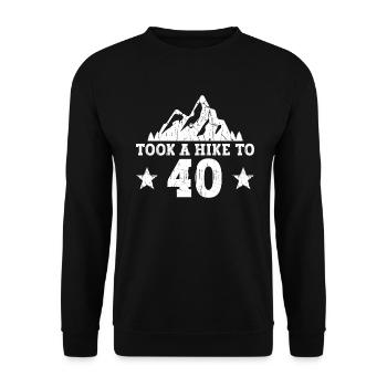 Randonnée 40ème anniversaire Randonneurs 40 ans en plein air - Sweat-shirt Unisexe - noir - Devant - Alina (178cm) & Michal (187cm)