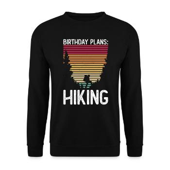 Wandern 20. Geburtstag Wanderer 20 Jahre Outdoor - Unisex Pullover - Schwarz - Vorne - Alina (178cm) & Michal (187cm)