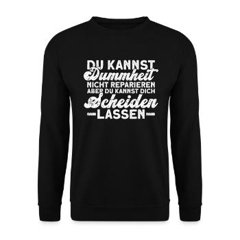Scheidungsparty Scheidung Ex Frau Geschieden - Unisex Pullover - Schwarz - Vorne - Alina (178cm) & Michal (187cm)