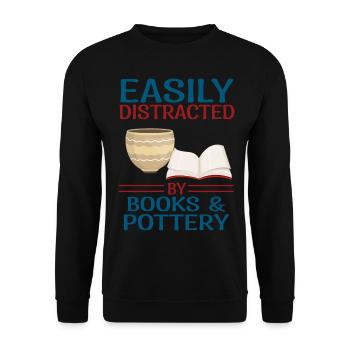 Make pottery - Unisex Sweatshirt - black - Front - Alina (178cm) & Michal (187cm)