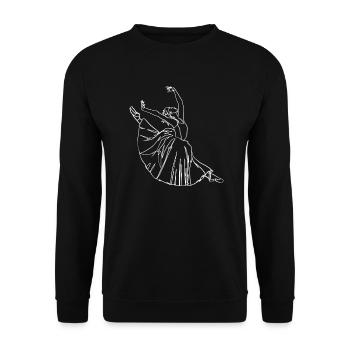 Ballerina Oneline Art - Ballet Dancer Ballet - Unisex Sweatshirt - black - Front - Alina (178cm) & Michal (187cm)
