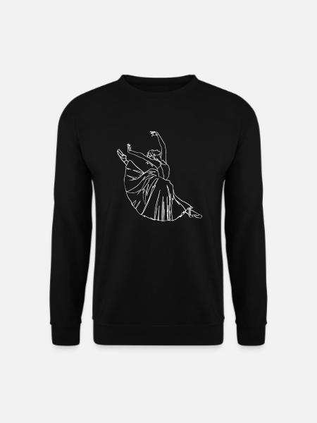 Ballerina Oneline Kunst - Balletttänzerin Ballett - Unisex Pullover - Schwarz