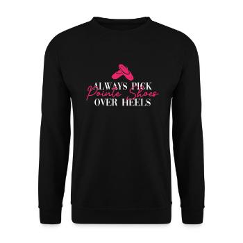Danseuse de ballet Ballerine Danseuse de ballet Danseuse - Sweat-shirt Unisexe - noir - Devant - Alina (178cm) & Michal (187cm)