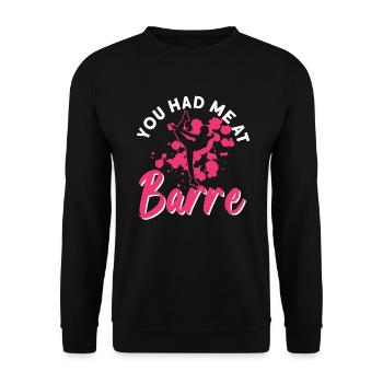 Du hattest mich bei Barre - Ballett-Tänzerin - Unisex Pullover - Schwarz - Vorne - Alina (178cm) & Michal (187cm)
