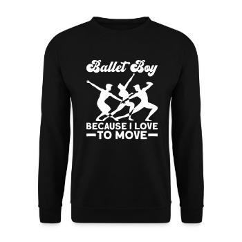 Ballet Dancers Boys Dancing Funny Ballet - Unisex Sweatshirt - black - Front - Alina (178cm) & Michal (187cm)