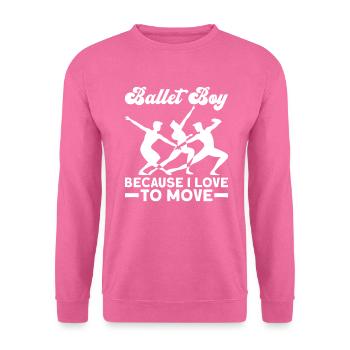 Danseurs de ballet Garçons Danse drôle Ballet - Sweat-shirt Unisexe - rose - Devant