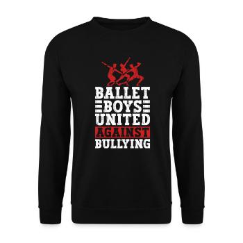 Ballet Dancers Boys Dancing Funny Ballet - Unisex Sweatshirt - black - Front - Alina (178cm) & Michal (187cm)