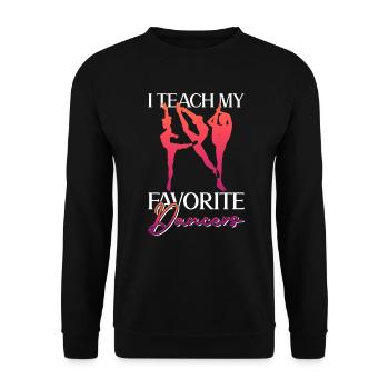 J’enseigne à mes danseurs préférés - ballet - Sweat-shirt Unisexe - noir - Devant - Alina (178cm) & Michal (187cm)