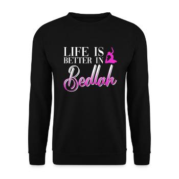 La vie est meilleure à Bedlah - danseuse du ventre - Sweat-shirt Unisexe - noir - Devant - Alina (178cm) & Michal (187cm)