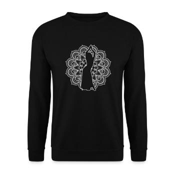 Danseuse du ventre + Fleurs - Danse du ventre - Sweat-shirt Unisexe - noir - Devant - Alina (178cm) & Michal (187cm)