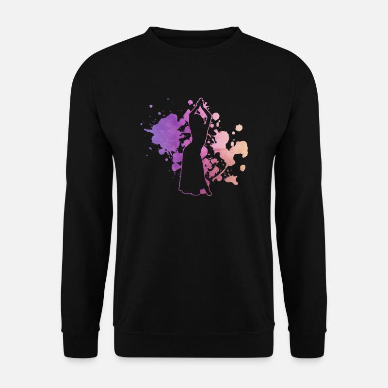 Bauchtänzerin Aquarell Bauchtanz Tänzerin - Unisex Pullover - Schwarz