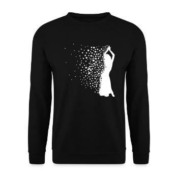 Danseuse du ventre + Fleurs - Danse du ventre - Sweat-shirt Unisexe - noir - Devant - Alina (178cm) & Michal (187cm)