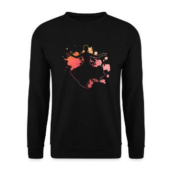 Belly Dancer Watercolor Dancing Belly Dance - Unisex Sweatshirt - black - Front - Alina (178cm) & Michal (187cm)
