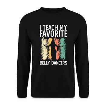 Danse du ventre Danseuse du ventre Professeur Danseur Cadeau - Sweat-shirt Unisexe - noir - Devant - Alina (178cm) & Michal (187cm)