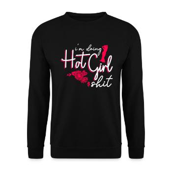 Je fais de la merde de fille chaude - danse du ventre - Sweat-shirt Unisexe - noir - Devant - Alina (178cm) & Michal (187cm)