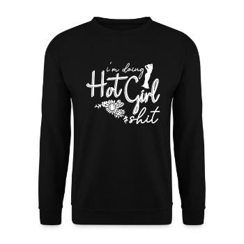 Je fais de la merde de fille chaude - danse du ventre - Sweat-shirt Unisexe - noir - Devant - Alina (178cm) & Michal (187cm)