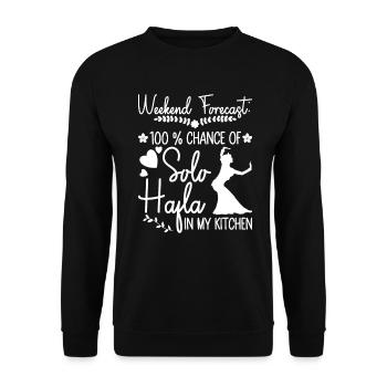 Solo-Hafla dans ma cuisine - danseuse du ventre - Sweat-shirt Unisexe - noir - Devant - Alina (178cm) & Michal (187cm)