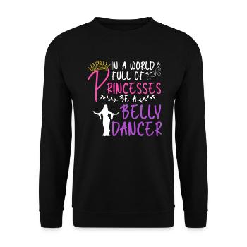 Belly Dance Belly Dancer Dancing Dancer Gift - Unisex Sweatshirt - black - Front - Alina (178cm) & Michal (187cm)