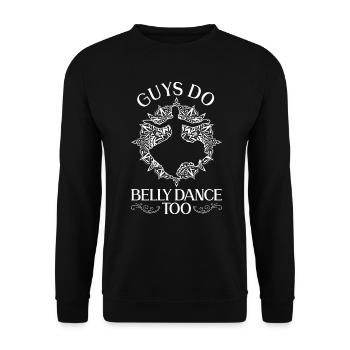 Also boys dance belly dance - belly dancers - Unisex Sweatshirt - black - Front - Alina (178cm) & Michal (187cm)