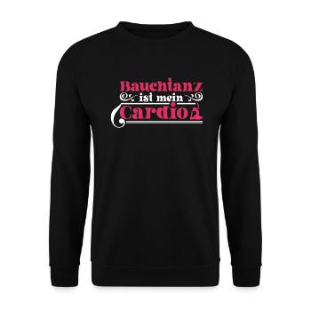 Bauchtanz Ist Mein Cardio - Bauchtänzerin - Unisex Pullover - Schwarz - Vorne - Alina (178cm) & Michal (187cm)