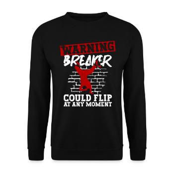 Breakdancing Breakdancer Break Dance Hip Hop - Unisex Sweatshirt - black - Front - Alina (178cm) & Michal (187cm)