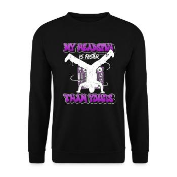 Breakdancing Breakdancer Break Dance Hip Hop - Unisex Sweatshirt - black - Front - Alina (178cm) & Michal (187cm)