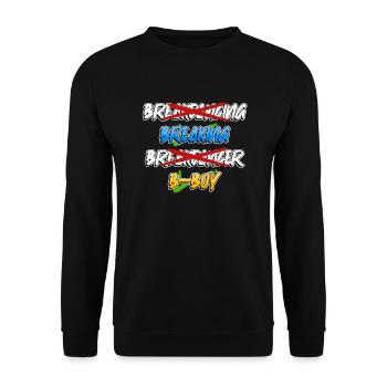 Breakdancing Breakdancer Break Dance Hip Hop - Unisex Sweatshirt - black - Front - Alina (178cm) & Michal (187cm)