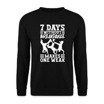 Breakdancing Breakdancer Break Dance Hip Hop - Unisex Sweatshirt - black - Front - Alina (178cm) & Michal (187cm)